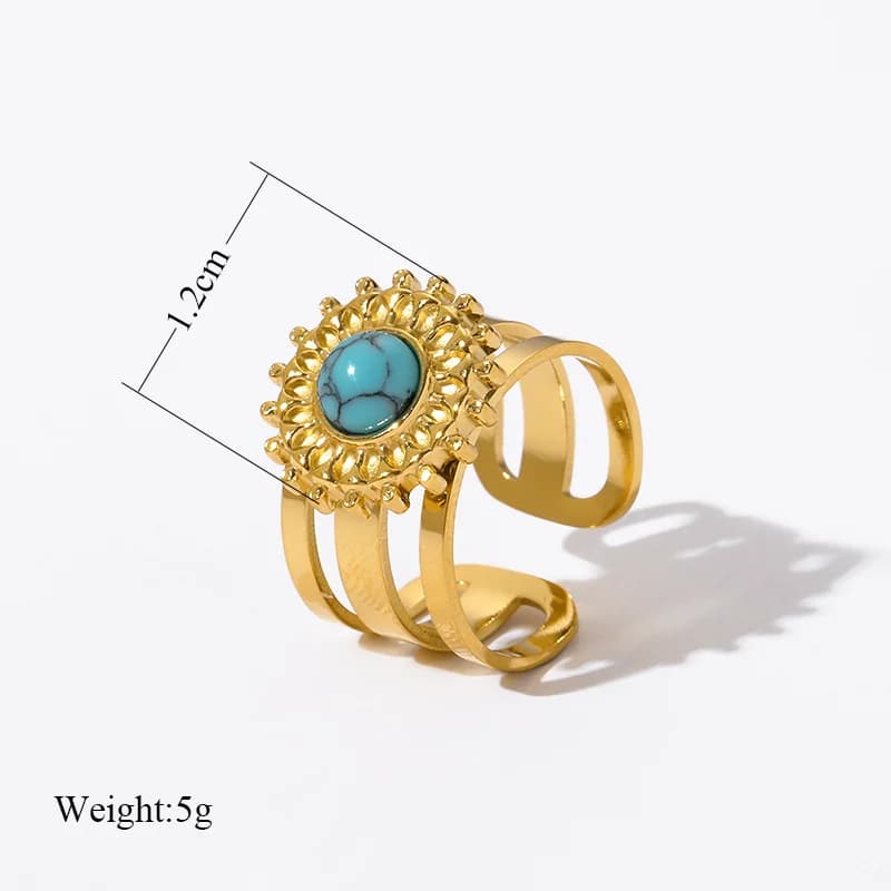 Stainless Steel Open Cuff Ring for Women