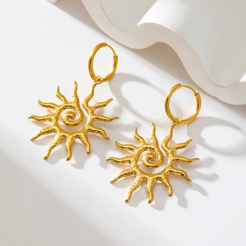 Irregular Heart-Shaped Dangle Earrings
