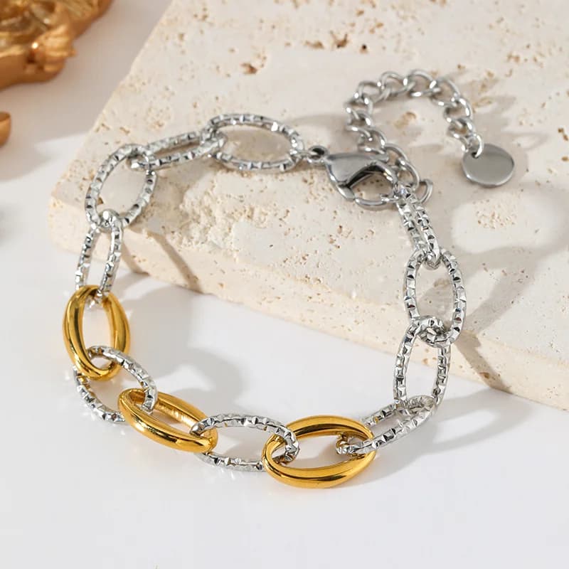 Bead Link Chain Bracelet