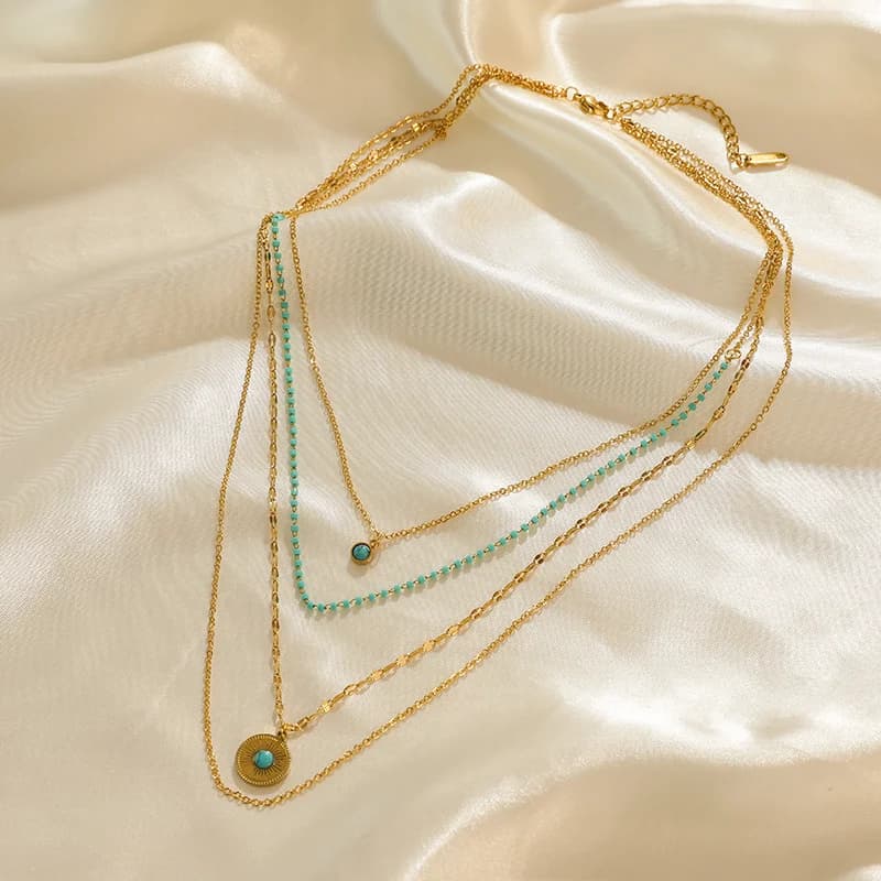 Layered Stacking Gold Chain Necklace