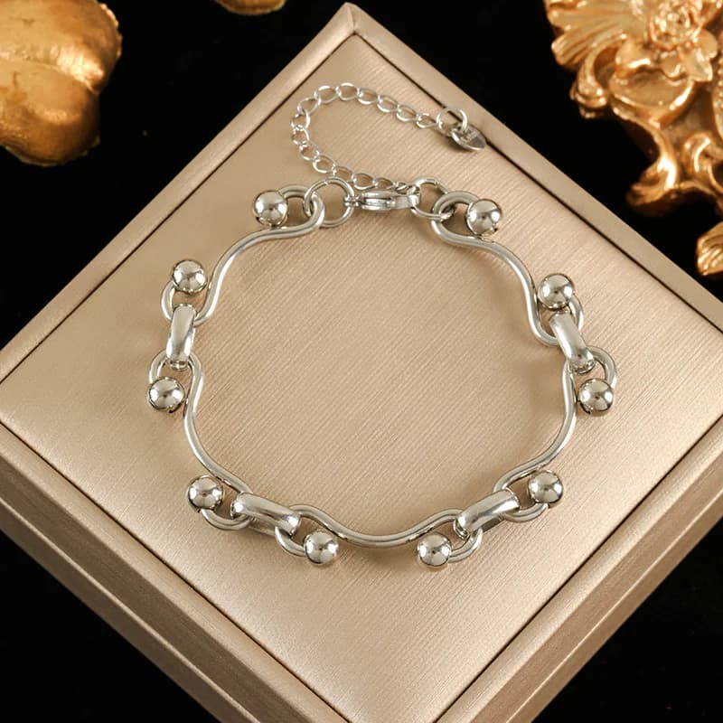 Round Beads Handmade Necklace and Bracelet Set