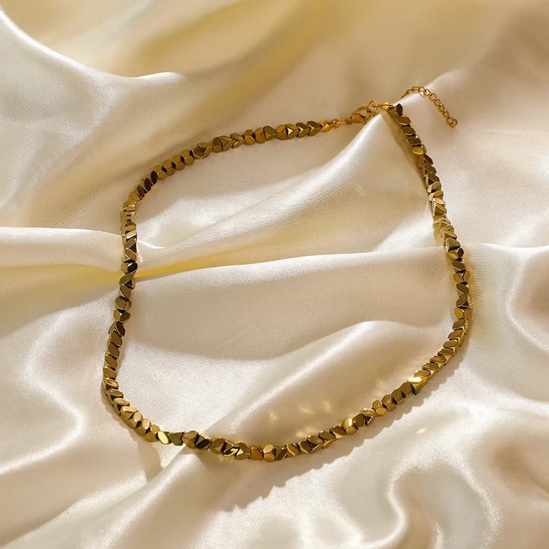 316L Stainless Steel Gold Cuban Chain Necklace