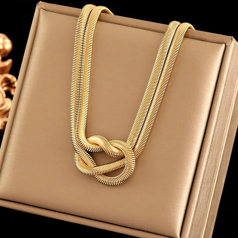 Link Chain Necklace, 18K Gold Plated
