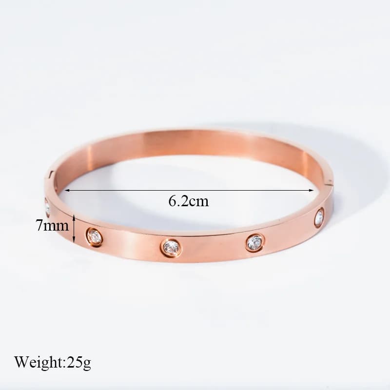 3-Color Zircon Bangles Bracelet