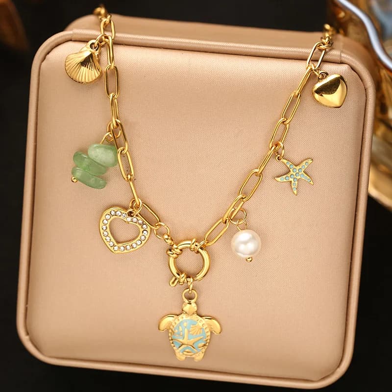 Vintage Sun Pendant Scarf Necklace
