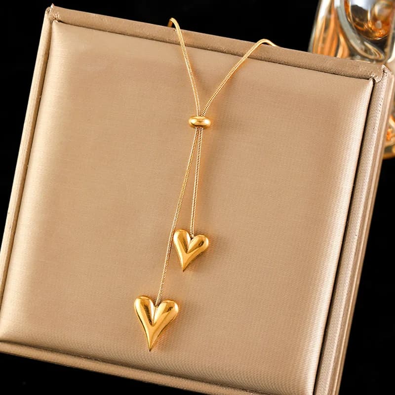 Stainless Steel Gold Pendant Necklace