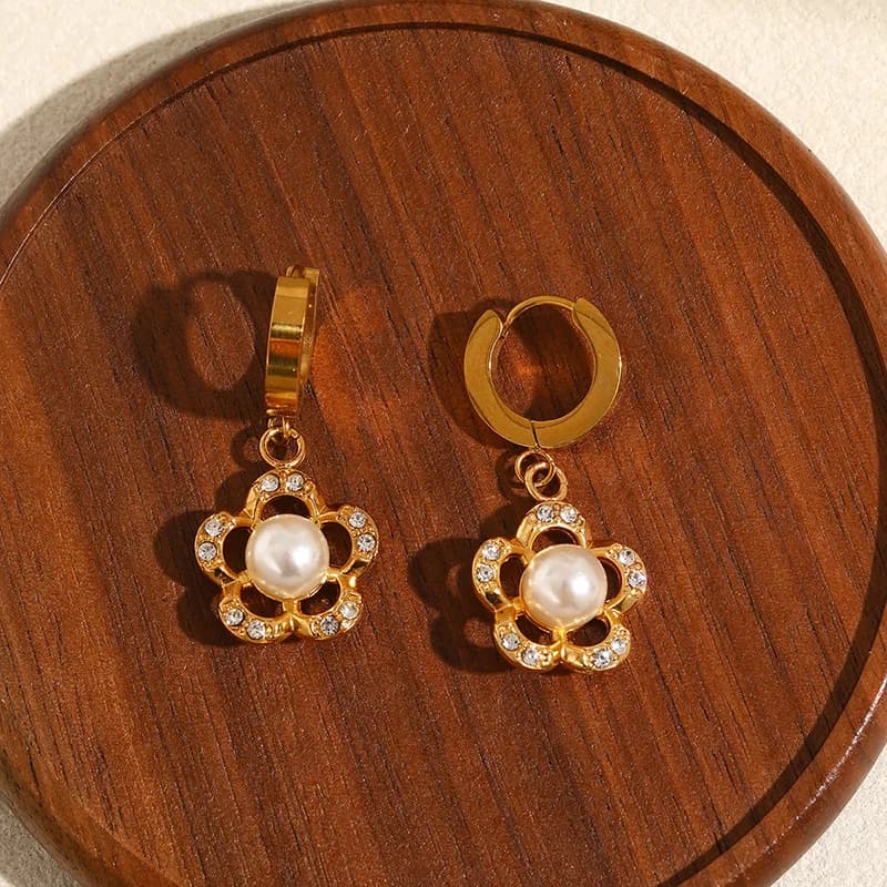 Irregular Pearl Tassel Drop Dangle Earrings