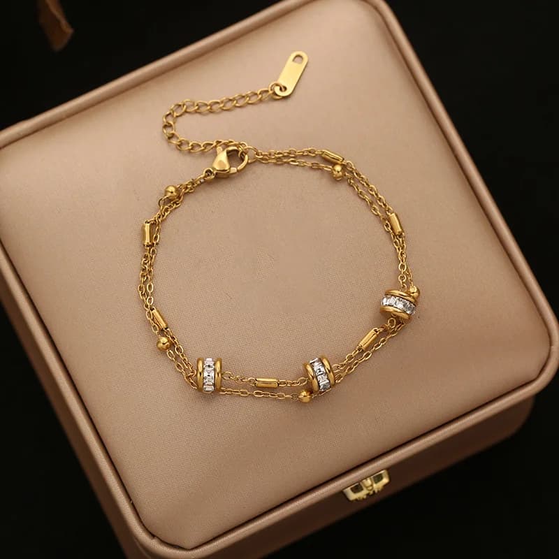 Round Roman Numeral Charm Bracelet