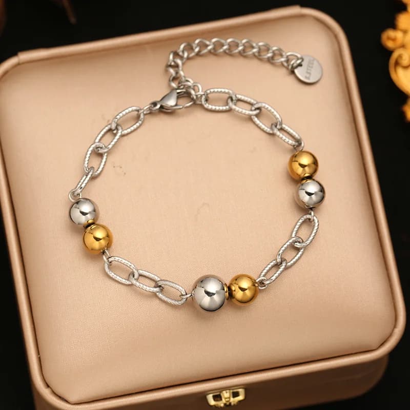 Bead Link Chain Bracelet