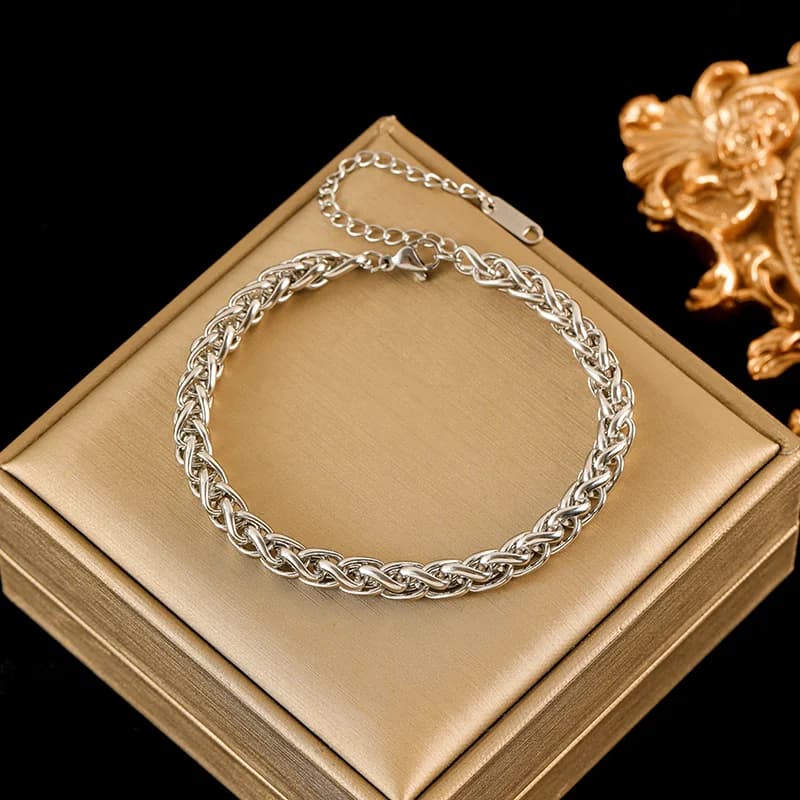 Silver Color Charm Bracelet for Women
