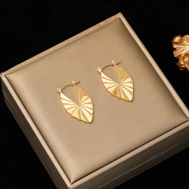 316L Stainless Steel Gold Stud Earrings for Women