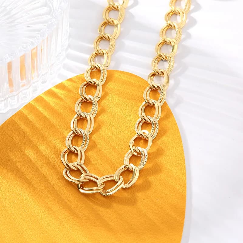 Link Chain Necklace, 18K Gold Plated