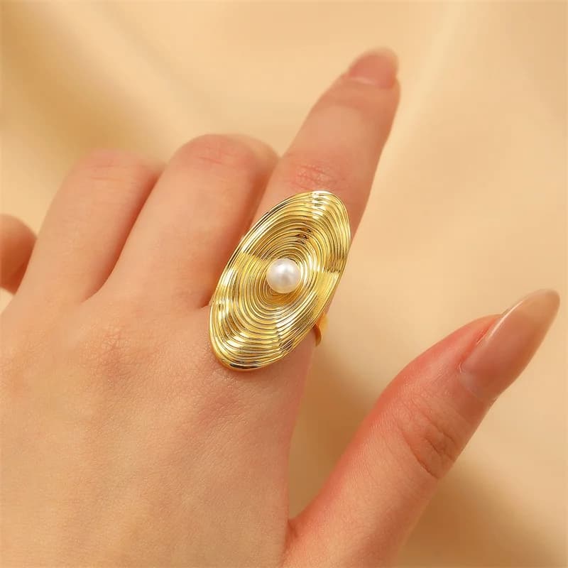 Dragonfly Ring, 18K Gold Plated Stainless Steel
