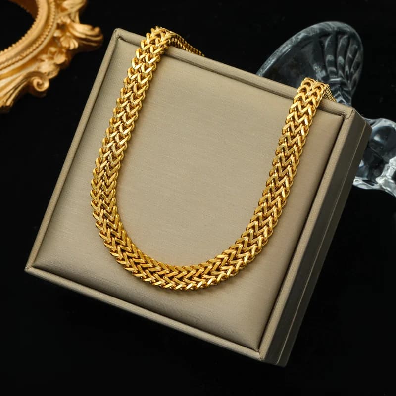 Thick Cuban Chain Choker Necklace