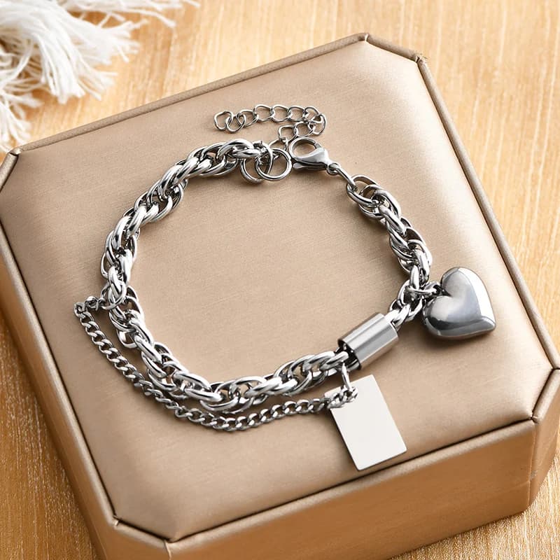 Bead Link Chain Bracelet