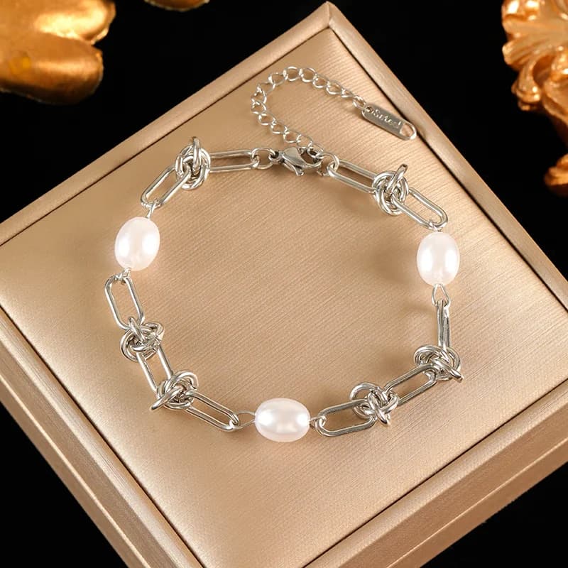 Stainless Steel Silver Color Snake Chain Bracelet