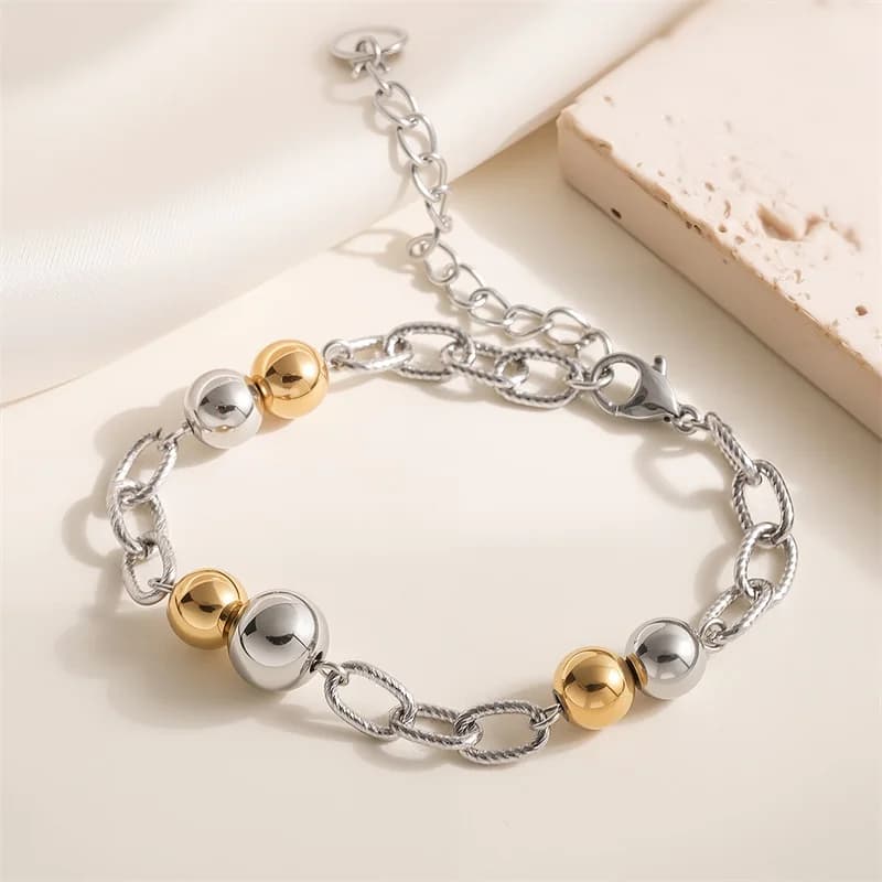 Bead Link Chain Bracelet