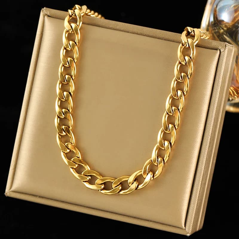 Metal Charm Statement Collar Necklace, Gold Plated