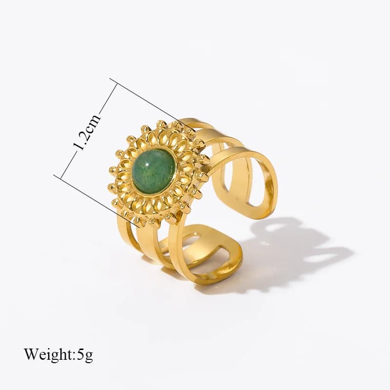 Stainless Steel Open Cuff Ring for Women