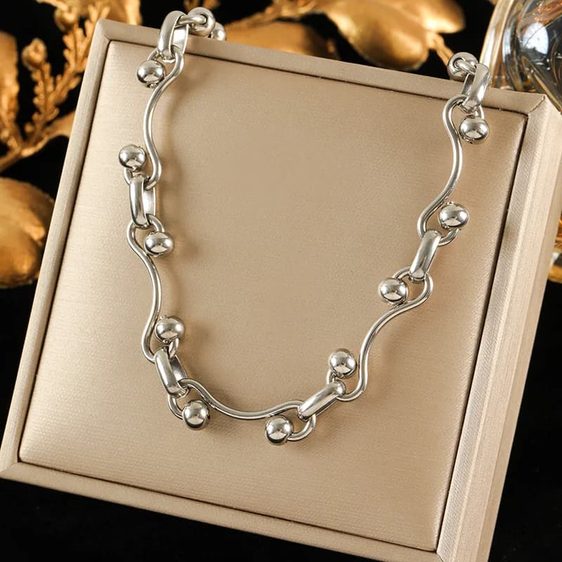 Round Beads Handmade Necklace and Bracelet Set