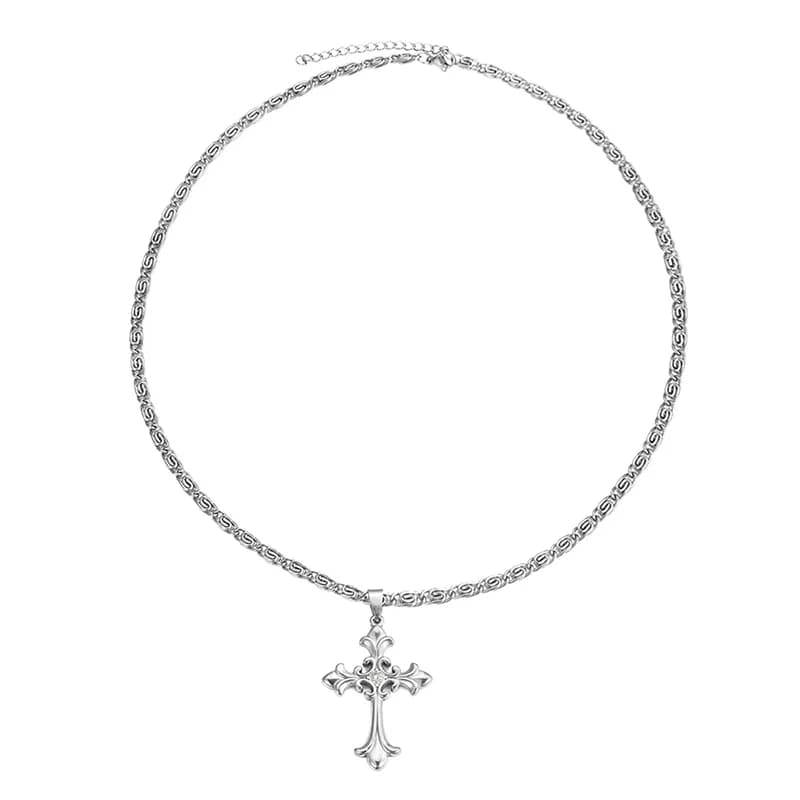 Cross Metal Pendant Necklace