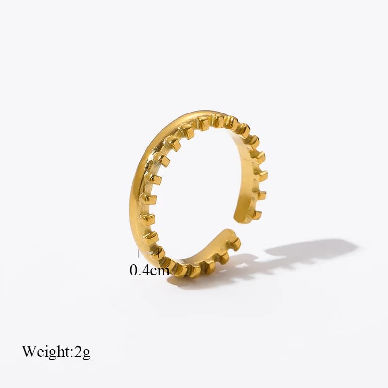 Stainless Steel Open Cuff Ring for Women
