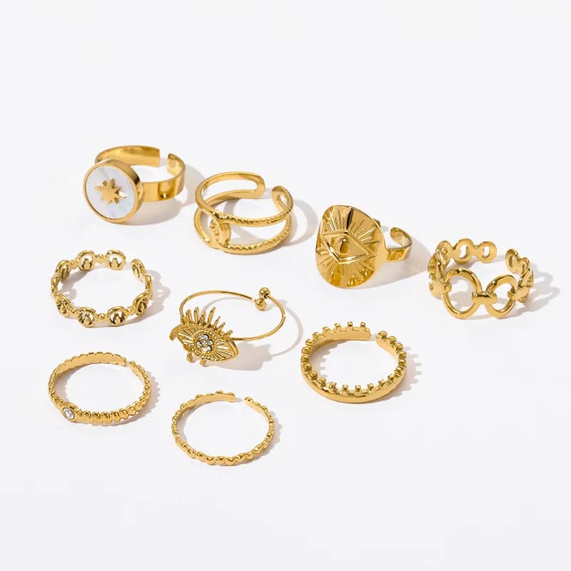 Stainless Steel Open Cuff Ring for Women