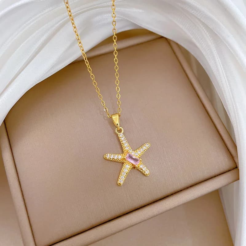 Sparkling Zircon Heart Pendant Necklace