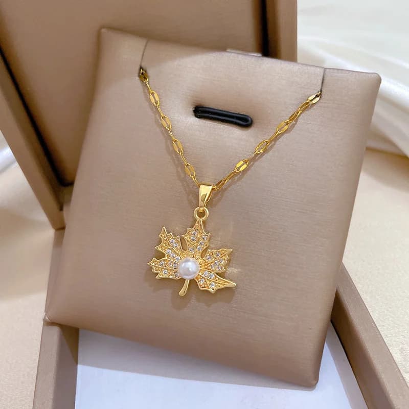Blue Flower Pendant Necklace