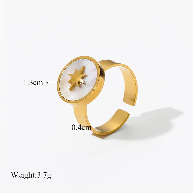 Stainless Steel Open Cuff Ring for Women