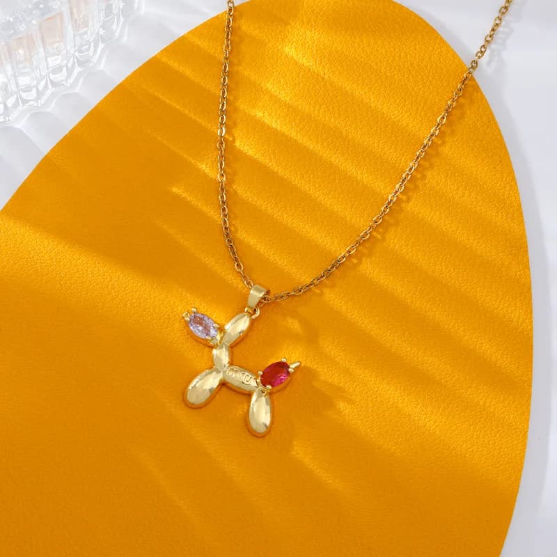 Balloon Dog Pendant Necklace