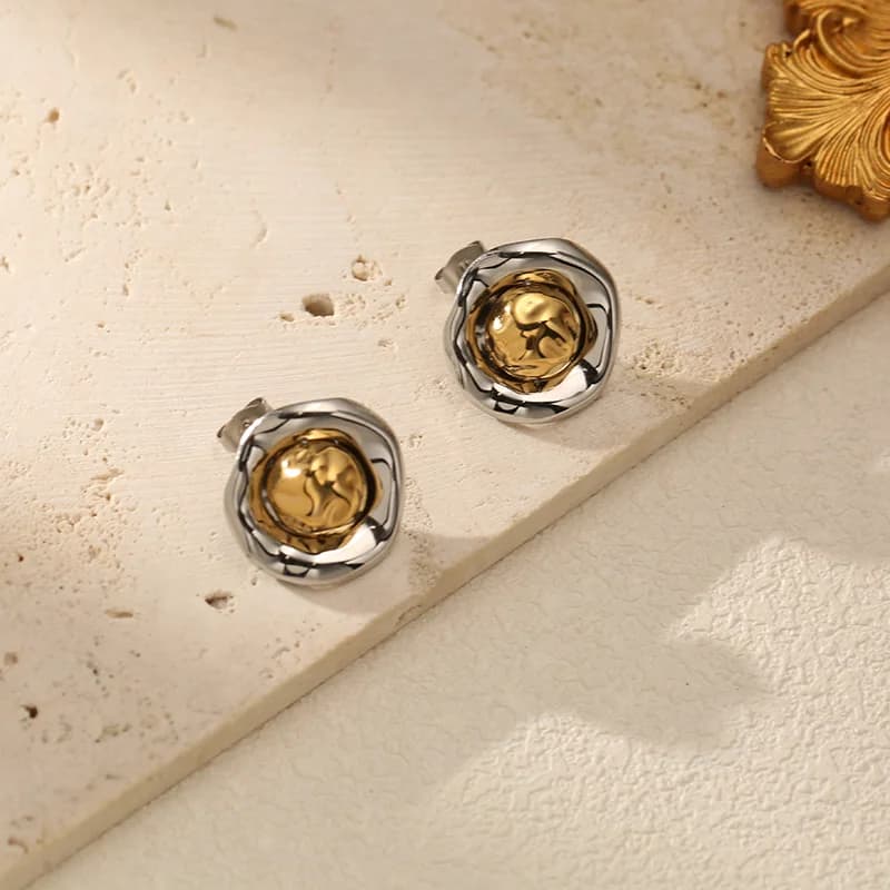 Stainless Steel Geometric Hoop Earrings