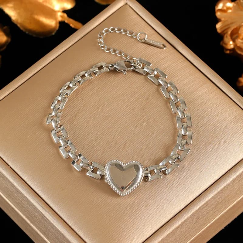 Stainless Steel Silver Color Snake Chain Bracelet