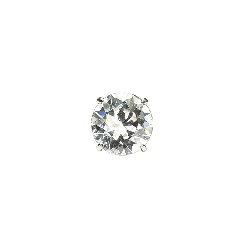 Titanium Spiral Cubic Zirconia Helix Piercing, 16G