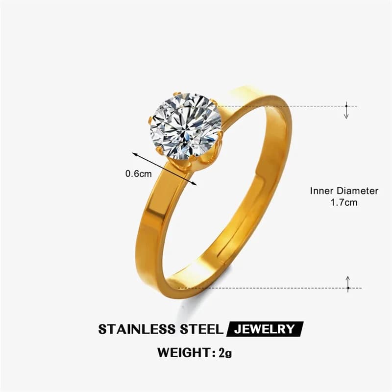 18K Gold Butterfly Zircon Adjustable Ring
