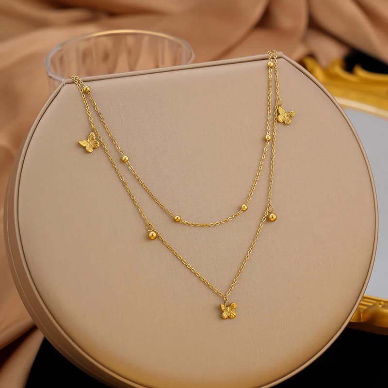 Retro Star Moon Pendant Necklace, Gold Plated