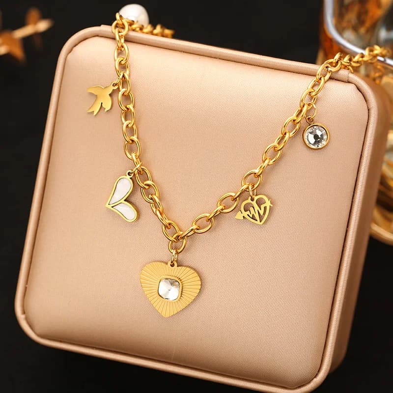 Multilayer Cubic Zirconia Chain Necklace