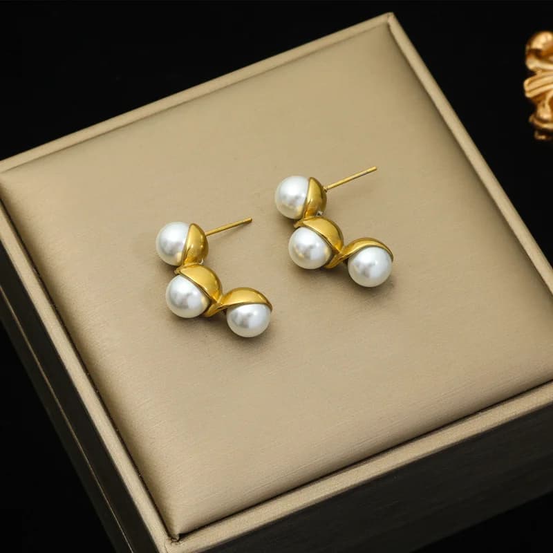 316L Stainless Steel Square Green Crystal Stud Earrings