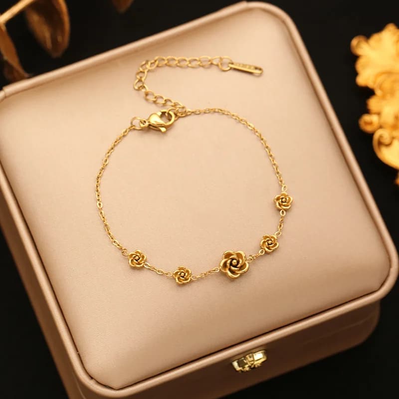 Textured Metal Bead Chain Bracelet