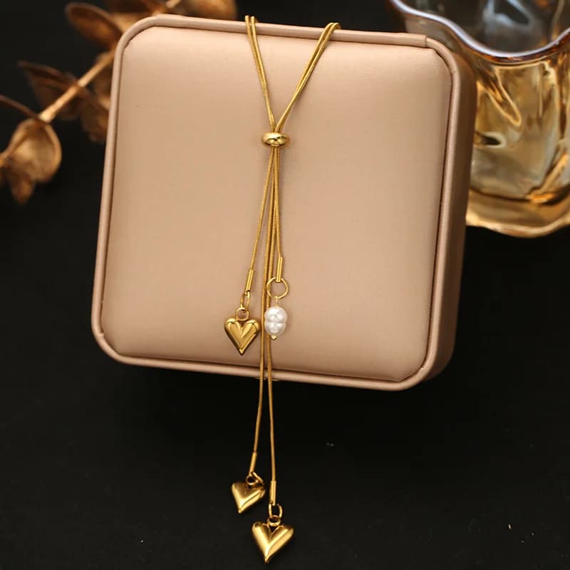 Stainless Steel Gold Pendant Necklace