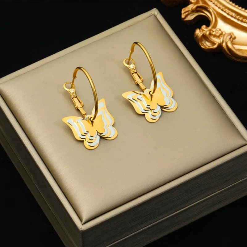 Phoenix Leopard Cross Pearl Earrings